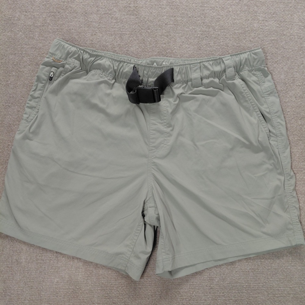 Ascend Shorts Men's XL 38 Green Nylon Stretch Ripstop Hiking Outdoors 6" Inseam